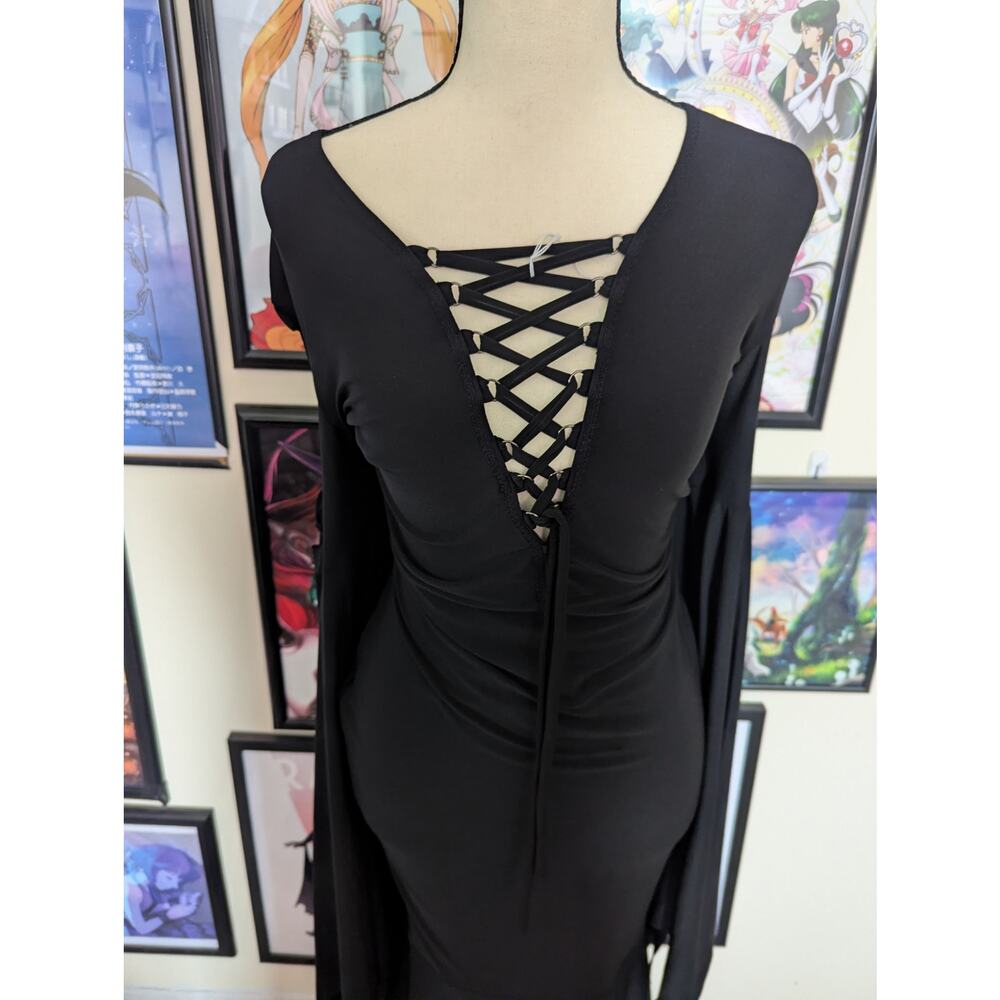Etsy Morticia Dress Sz S - Picture 2 of 6